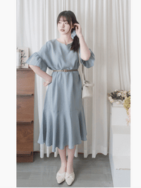 Ruffle Dress 法式荷葉設計幾何領口連身裙/ DS9945 (pre-order)