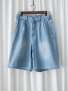 Baggy denim shorts 百搭寬鬆洗水牛仔短褲/ PT8469