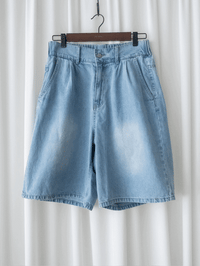 Baggy denim shorts 百搭寬鬆洗水牛仔短褲/ PT8469