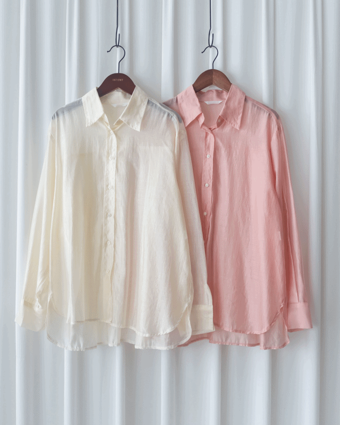 Airy Shirt 夏日微透光澤果凍感襯衫/BU9151