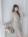 Shirt Dress 修飾線條剪裁修腰A形連身裙/ DS1003