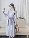 Aesthetic Dress 隨性慵懶雙帶單肩T恤裙/ DS9963