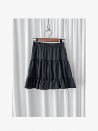 Flare Mini Skirt 全橡筋腰層次裙擺短裙/ SK8886