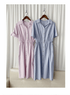 French Stripe 法式直條紋質感恤衫連身裙 Dress/ DS9891
