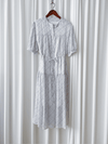 Lavender Check Dress 紫藍色格紋飄逸連身裙/ DS9875