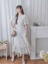 Lavender 薰衣草印花舒適修身連身裙 Dress/ DS9887 (pre-order)