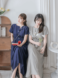 Square/Round neck Dress 簡約前後穿著修腰連身裙/ DS9983 (pre-order 9月7日截單)