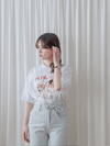 Baby Doll Print Tee 寬鬆慵懶可愛女孩圖字TEE/ TP9139