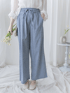 French Stripe Pants 防皺舒適透氣壓紋闊腿褲/ PT8467 (pre-order 8月25截單)