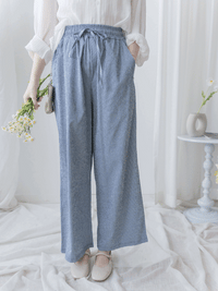 French Stripe Pants 防皺舒適透氣壓紋闊腿褲/ PT8467 (pre-order 8月25截單)