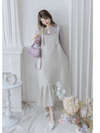 Tweed Vest Dress 十字線棉布寬鬆魚尾吊帶裙/ DS1001 (pre-order white)