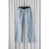 Light Jeans 全彈性修飾大腿開叉牛仔褲, Pants/ PT8388