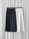 Soft Cotton Dress 側斜線設計口袋舒適棉半裙/ SK8877