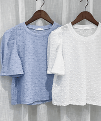 （Special Fabric！) Snow Dot, Blouse 雪花點點布清新減齡上衣/ TP9045