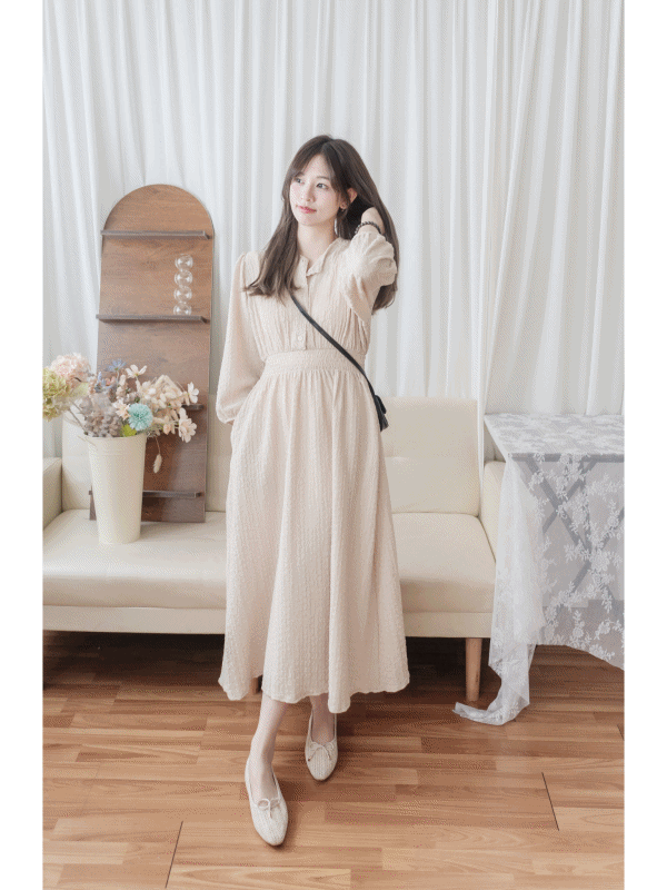 Checked Fabric Dress 日常防皺格紋顯瘦腰封口袋傘裙/ DS9823 (pre-order 3月5截單)
