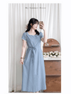 Square Collar Dress 方領夏日感後開叉連身裙/ DS9858 (Skyblue sold out)