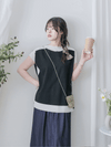 Classic Knit Top 經典黑白拼色顯瘦彈性上衣 / TP9171
