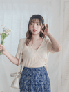 Wrap Knit Top 日常優雅針織綁帶上衣/ TP9174