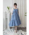 （肩帶可調) Denim 牛仔口袋多層吊帶裙, Dress/ DS9569