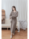 Front Knot Dress 前綁帶V領柔軟線料連身裙/ DS9831 (Pre-order 3月5截單)