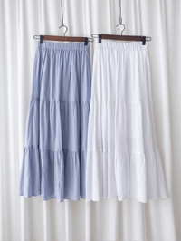 Flowing Cotton Skirt 全橡筋腰舒適飄逸傘裙/ SK8907 (pre-order white 9月7日截單)