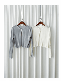 Stripe Knit Cardigan 織紋單鈕扣薄外套/ CD8149 (Blue sold out)