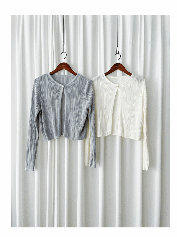 Stripe Knit Cardigan 織紋單鈕扣薄外套/ CD8149 (Blue sold out)