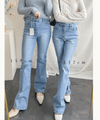 《 顯長腿超高腰款 》高腰微彈顯長腿喇叭牛仔褲, Jeans/ PT8405 (pre-order m)