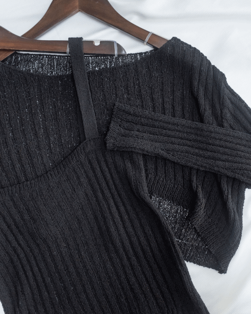 Layered Knit Set 兩穿式層次感針織套裝/ SE8102