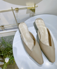 (同平底差唔多穩) 輕優雅小踭mule point shoes/ SH8127 （所有鞋款需訂貨)