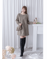 Charlotte Dress 內絨毛後置式雙口袋連身裙/ DS1056