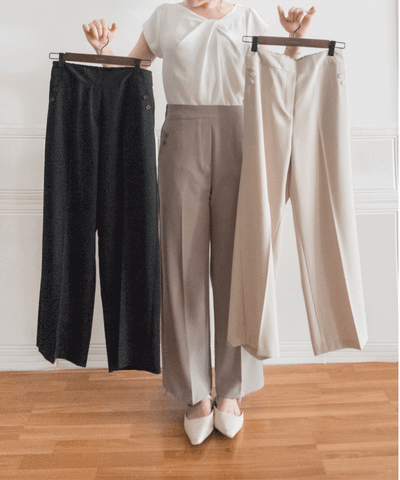 Stripe Carrot 防皺隨性寬鬆坑紋蘿蔔褲, Pants/ PT8377
