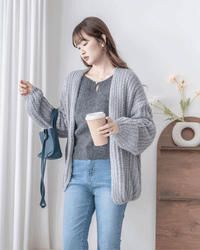 Knit Cardigan 百搭垂感織紋輕便外套/ CD8153