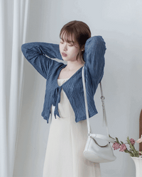 Cloud Touch Cardigan 防皺雲感皺褶顯瘦綁帶外套/ TP9214 (pre-order)