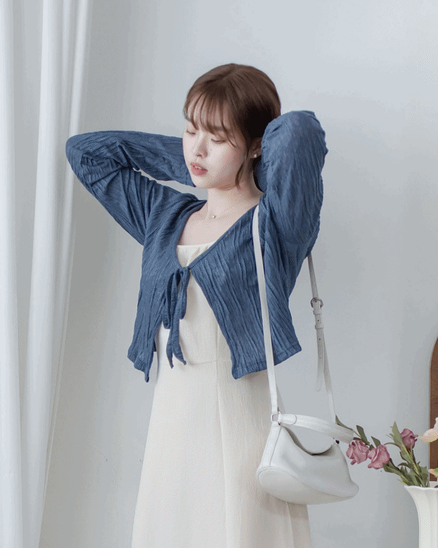 Cloud Touch Cardigan 防皺雲感皺褶顯瘦綁帶外套/ TP9214 (pre-order)