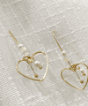 (售完即止) Heart Drop Pearl earrings/ ER8327