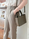 (全條彈性! 不貼修腳)Basic Comfy, Pants 彈性後橡筋小寬鬆修腳西褲/ PT8433 (部分碼數/色現貨)