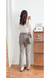 (全條彈性! 不貼修腳)Basic Comfy, Pants 彈性後橡筋小寬鬆修腳西褲/ PT8433 (部分碼數/色現貨)