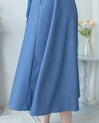 [intent label/intent製 ] Sophie Collar Dress 細褶方圓領顯瘦腰間口袋連身裙/  DSA8006