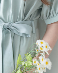 [intent label/intent製 ] Sophie Collar Dress 細褶方圓領顯瘦腰間口袋連身裙/  DSA8006