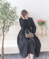 Square Neck 方領束腰後蝴蝶口袋篷篷傘形連身裙, Dress/ DS9396 (white sold out)