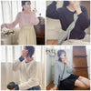 V Braid Knit Top 不起毛彈性線料扭麻花針織衫/ KT8176