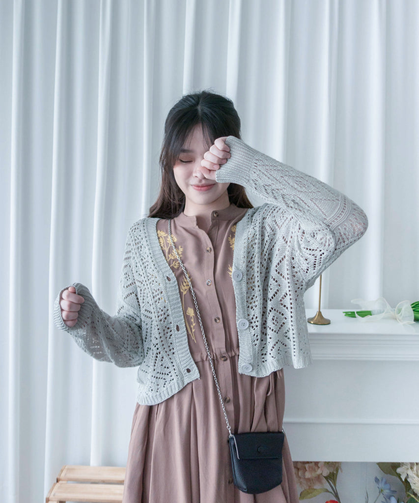 Weave 氣質幾何織紋通花外套, Cardigan/ CD8123
