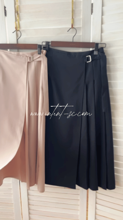 Side Pleated 側釦設計不規則半身裙, Skirt/ SK8797