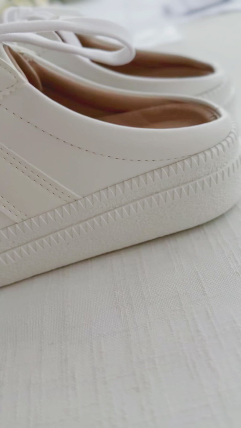 White leather mule shoes/ SH8131