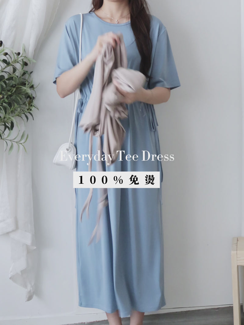 Everyday Tee Dress 防皺彈性修腰連身裙/ DS9864 (black sold out)