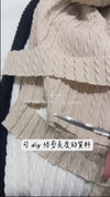 Braid Slit 全橡筋直身不貼身立體扭麻花後開叉, Skirt (可DIY剪短) / SK8792