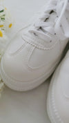 White leather mule shoes/ SH8131