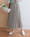 Garden Floral 優雅印花挺身百褶裙, Skirt/ SK8763 (活力焦糖花 )