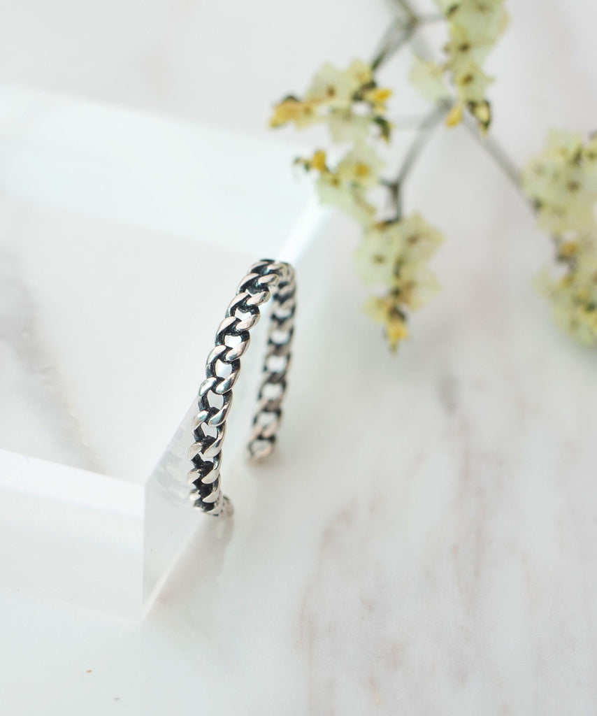 Vintage Silver Braids Ring (Free size) / RN8015